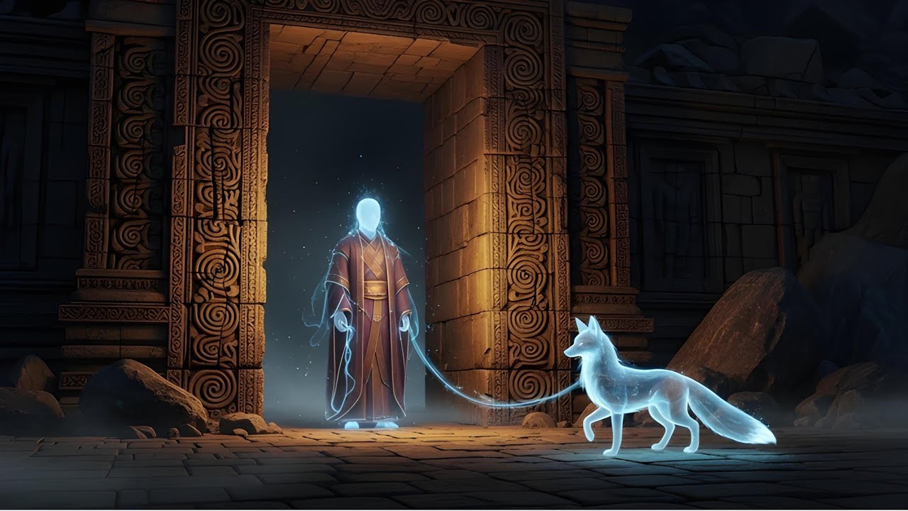 Awakening in the Temple 🏛️ | Spirit Fox & Ancient Guardian | Dark Ambient Mystical