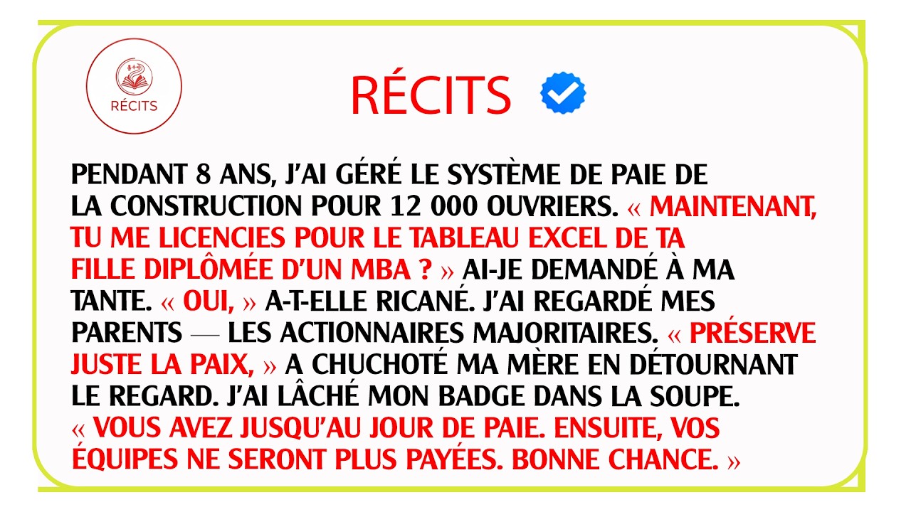 Ma tante m'a virée pour sa fille : j'ai laissé leur incompétence ruiner l'empire familial en 1 jour.