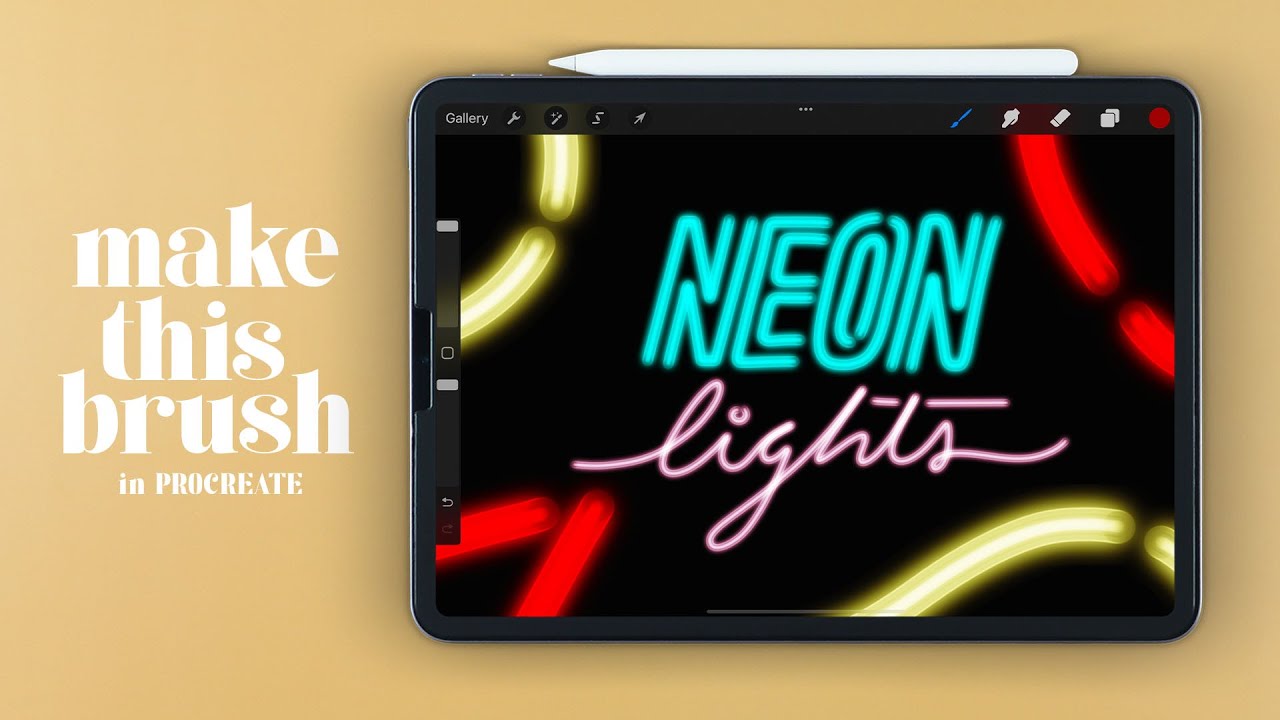 Создание неоновой световой кисти в PROCREATE