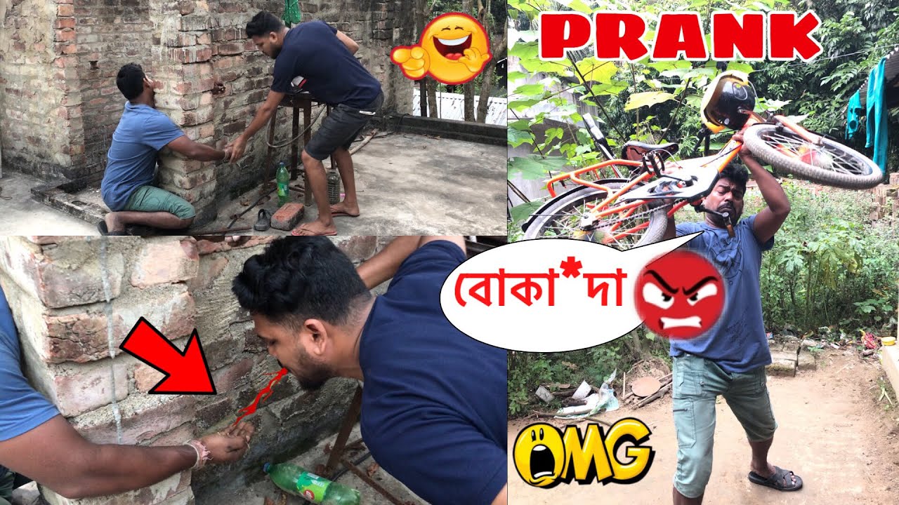 #prank লিচু পাতা খুব টেস্ট 😂  Vicky Bijoy & Bristi New Prank || Bengali Prank || RD Boyes