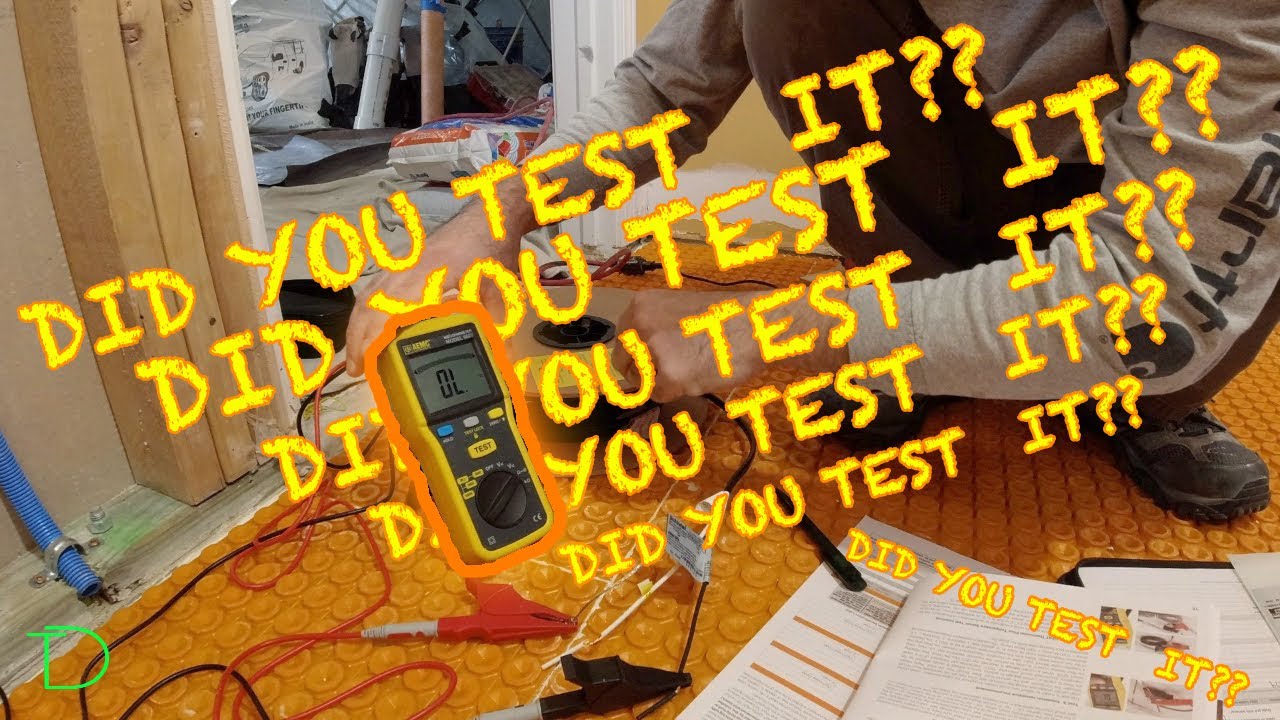 Floor heating cable install and testing