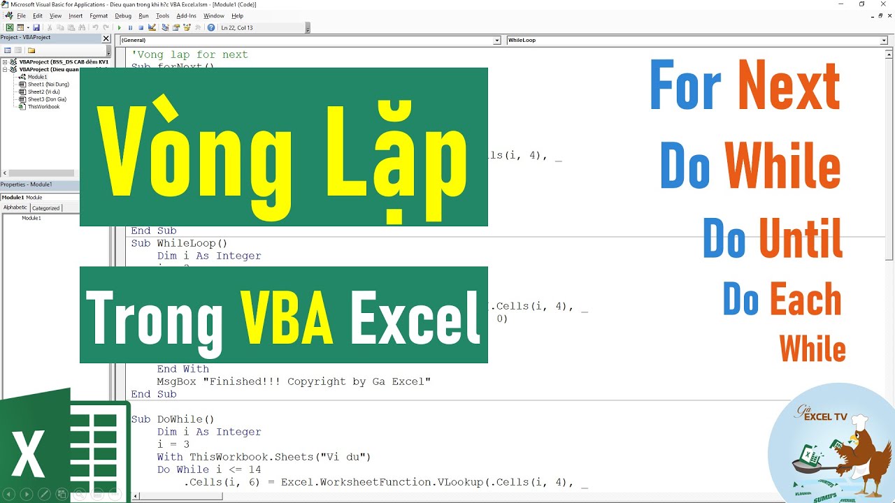 Vòng lặp trong VBA Excel