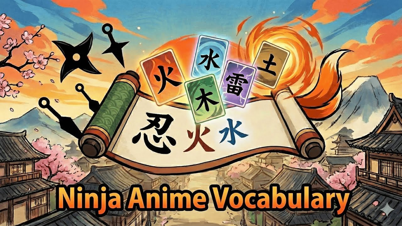 Japanese Vocabulary Flashcards from Naruto | Part 1 | Super Easy Japanese