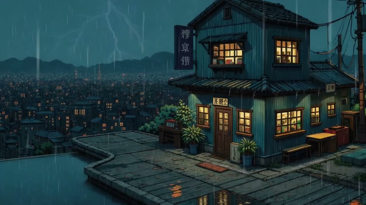 Tokyo Rainy Night 🌧️ Nostalgic 80s Lofi Hip Hop to Work & Study