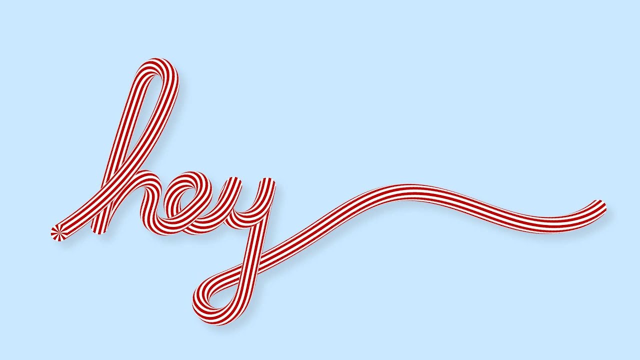 CANDY CANE 3D TEXT EASY EFFECT IN ADOBE ILLUSTRATOR