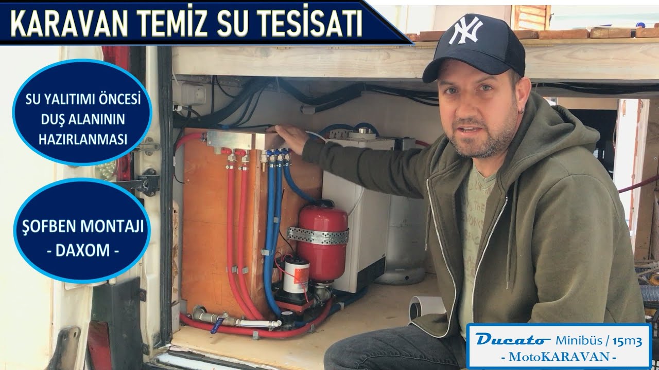 KARAVAN YAPIMI-16 | TEMİZ SU TESİSATI | BANYO SU YALITIMINA HAZIRLIK-Gider/Zemin/Duvar | ŞOFBEN 