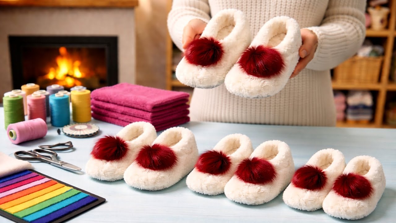 Recycled fabric slippers made from fabric scraps -how to make slippers for sale