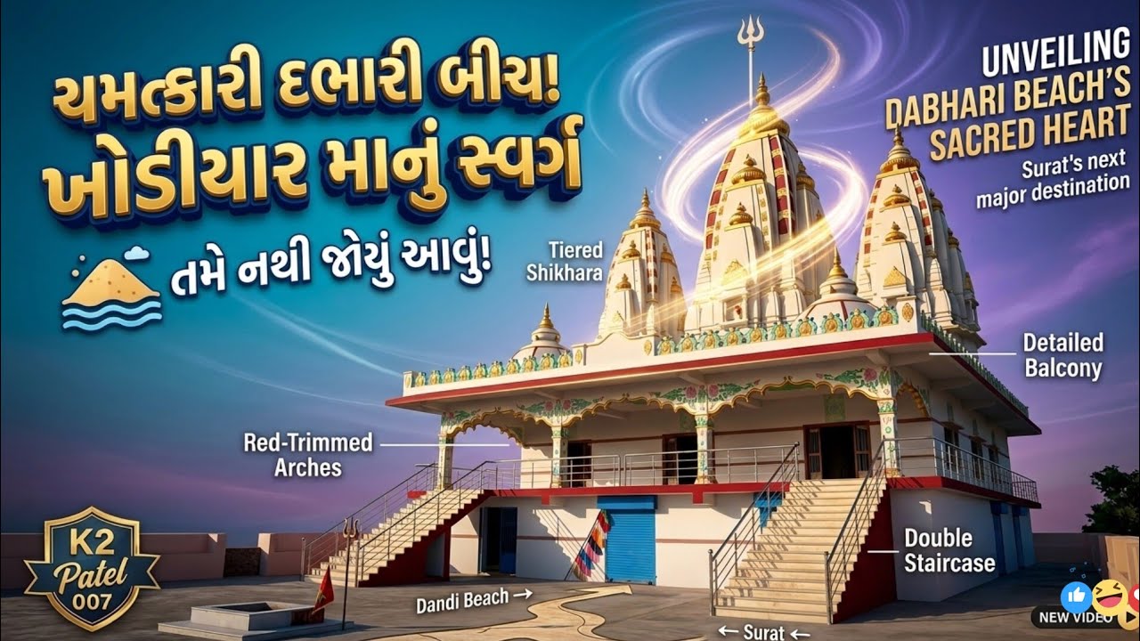 Dabhari Beach In  Surat ll Bhagiwari Beach Surat ll Khodiyar Maa Na Darshan ll K2patel007