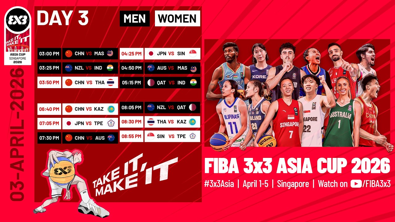 RE-LIVE | FIBA 3x3 Asia Cup 2026 | Day 3 - Group Phase | Session 2 | #3x3Basketball