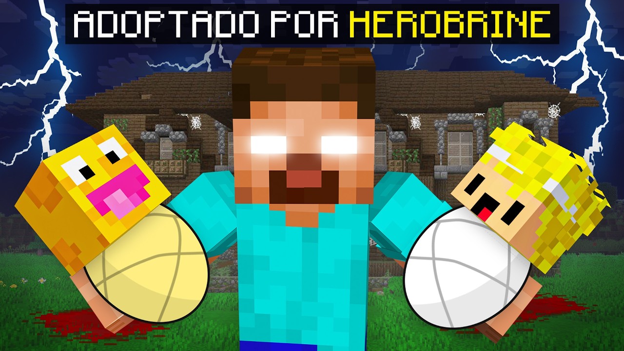 Fui ADOPTADO por HEROBRINE en Minecraft...
