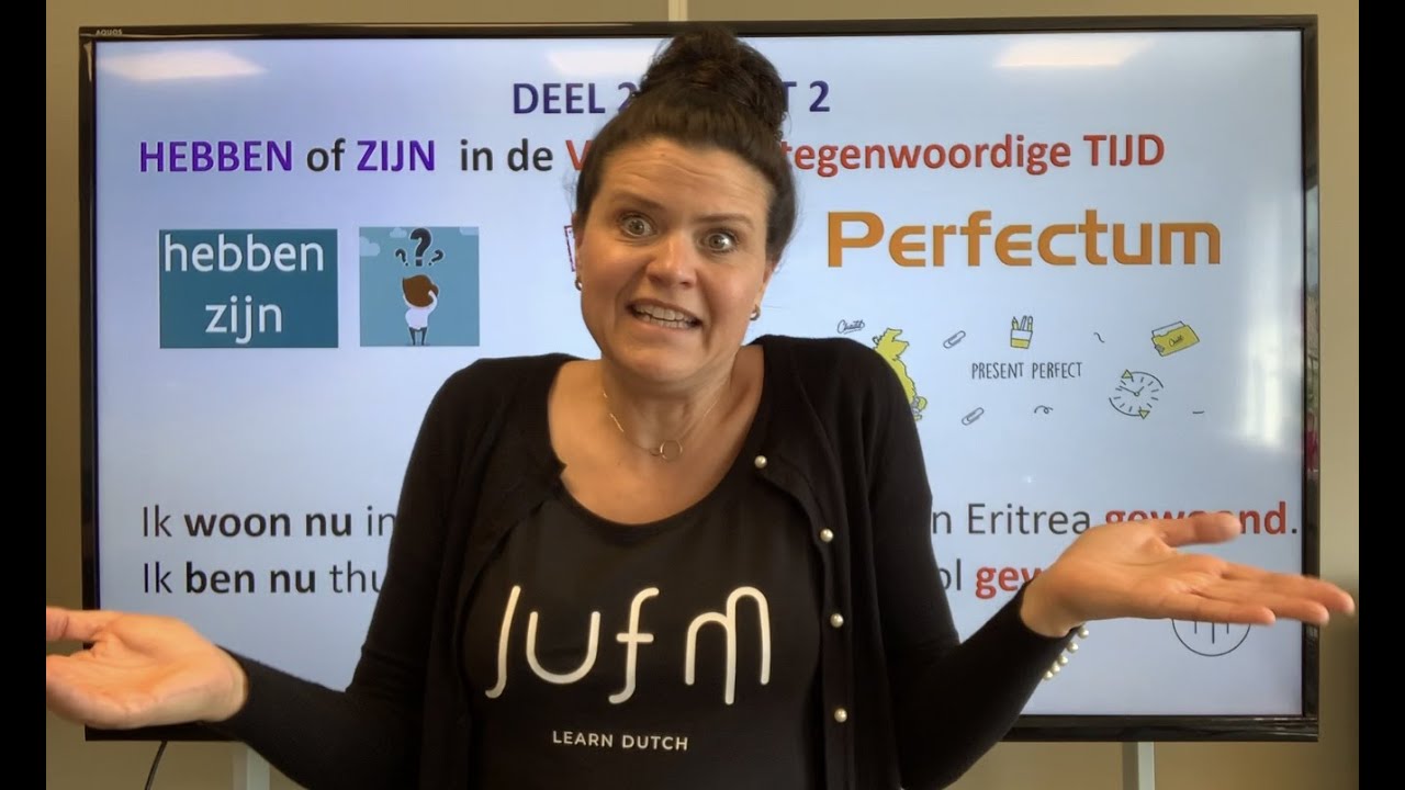 NT2 perfectum:HEBBEN & ZIJN voltooide tijd ik HEB gewandeld,ik BEN naar school gefietst😱#learndutch