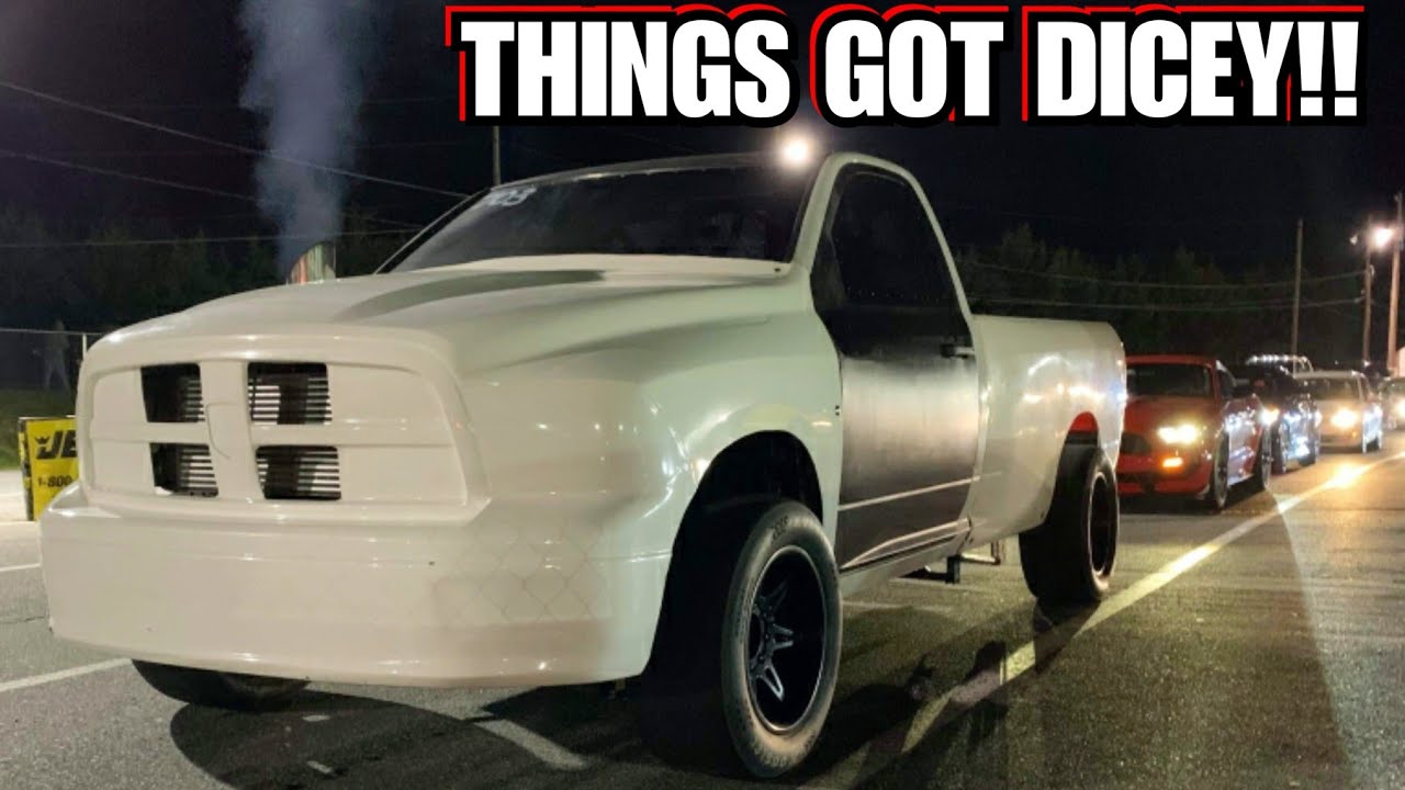 FINALLY the Cummins Drag Truck Hits The Track... THINGS GET SUPER SKETCHY!!!