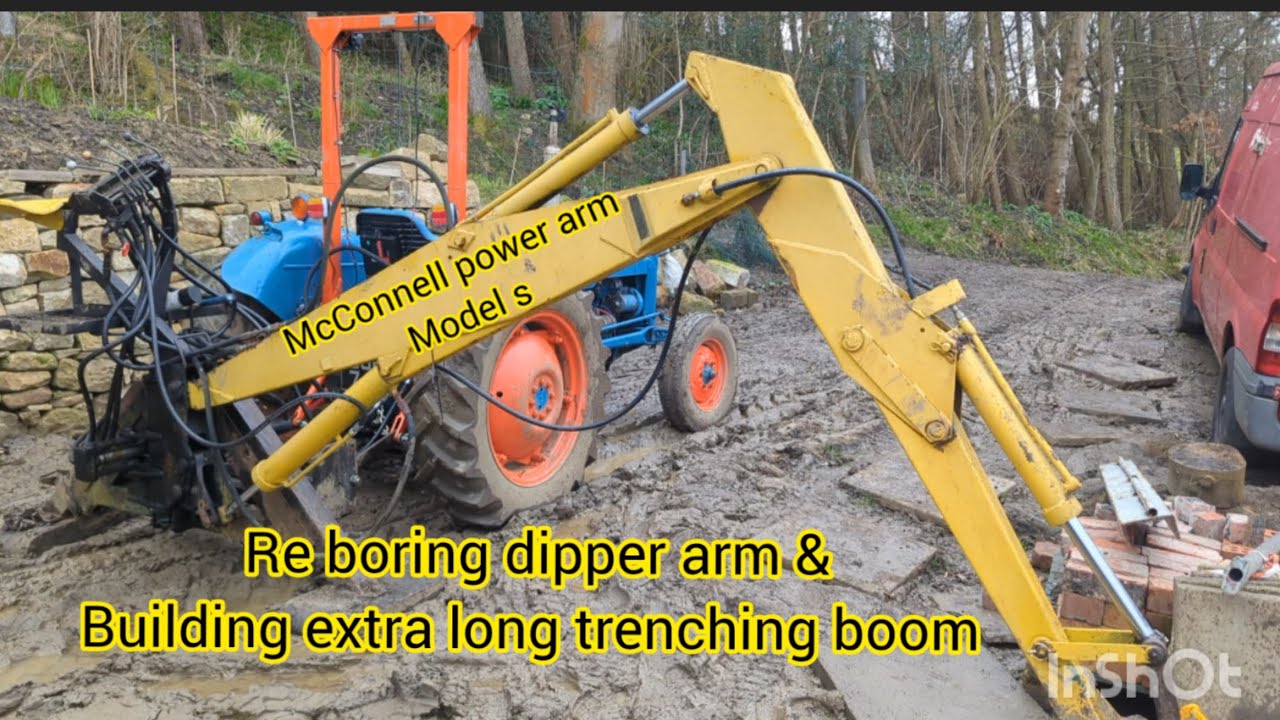 Classic backhoe restoration / building extra long trenching boom (McConnell power arm model 's')