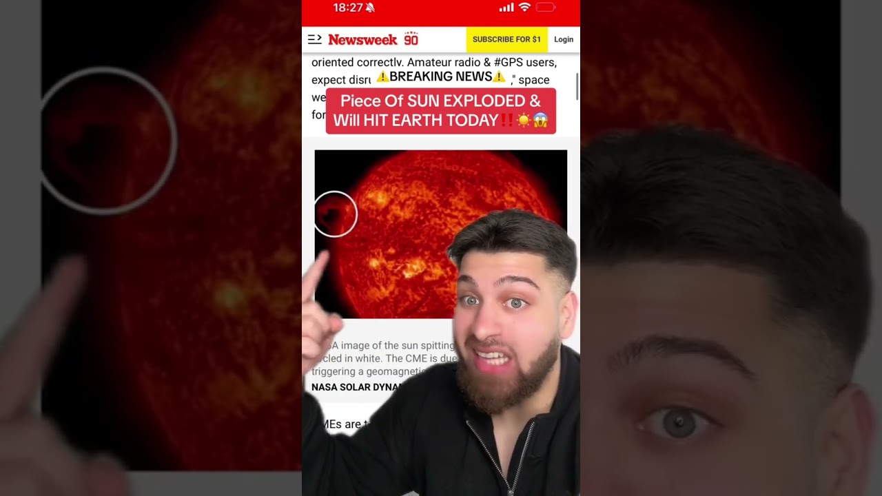 Piece Of SUN EXPLODES & WILL HIT EARTH TODAY&hellip;☪️😱🔥  #islam #muslim #judgementday #sun #shorts