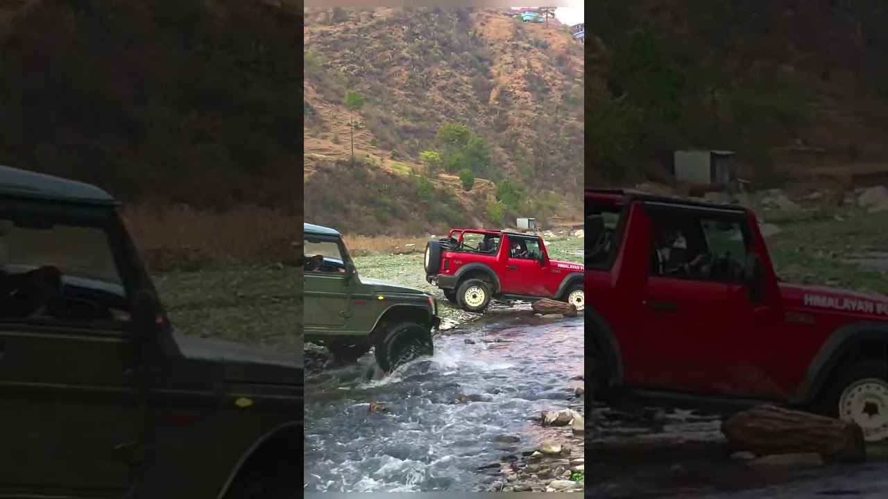 Thar vs Bolero 4x2 🤙🏻😈offroading #mahindra #bolero
