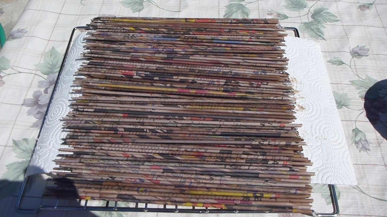 Colorazione cannucce di carta con Mordente per legno
