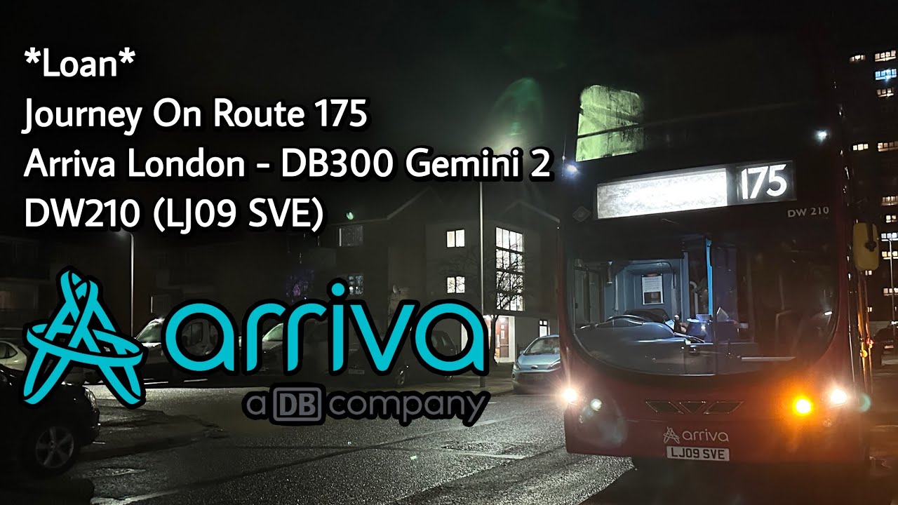 *Wypożyczenie* Podr&oacute;ż linią 175 | Arriva London VDL DB300 Gemini 2 - DW210 (LJ09 SVE)