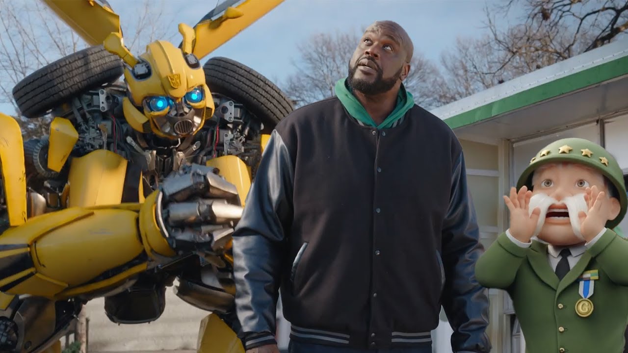 GENERAL INSURANCE COMMERCIAL 2025 Shaquille O'Neal and Transformers Bumblebee