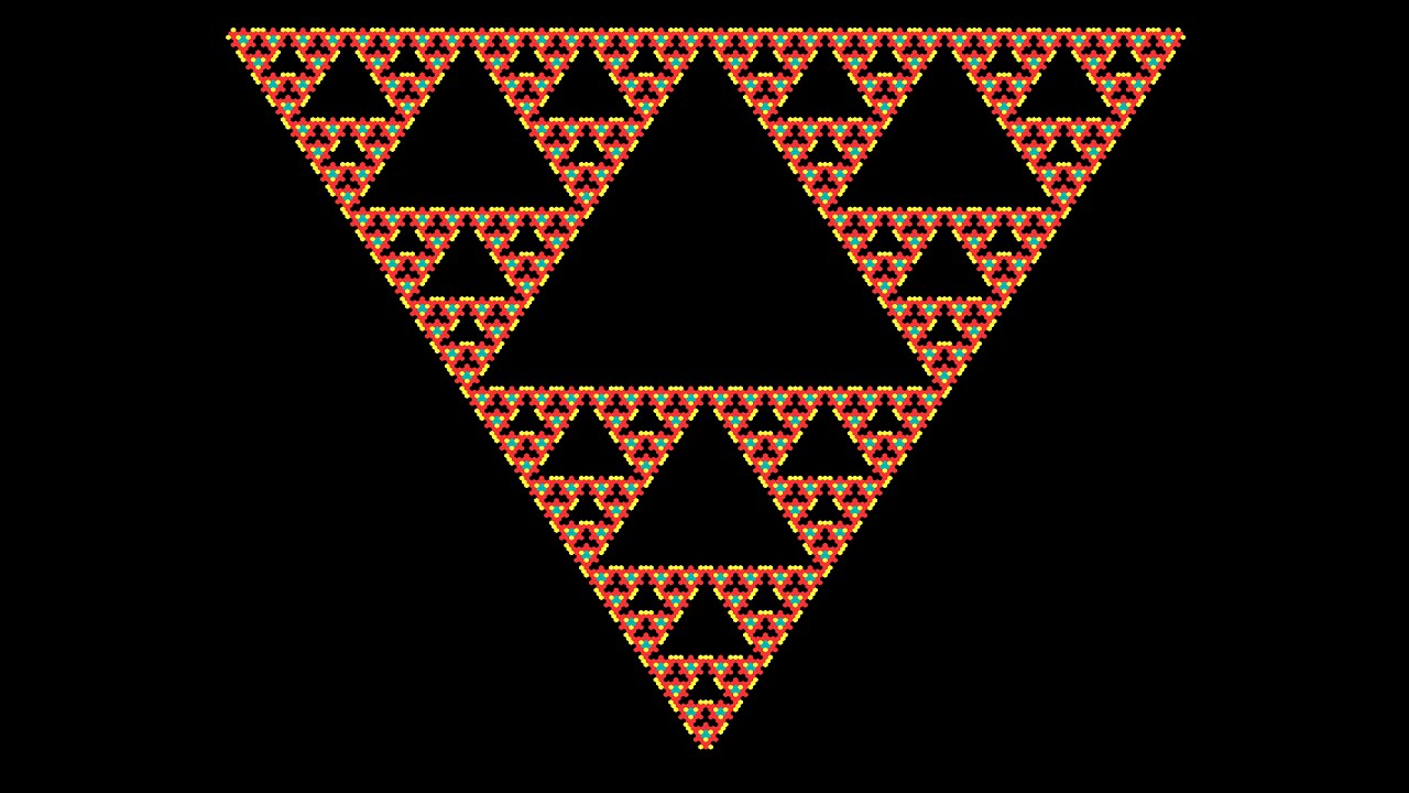 Sierpiński Triangle #cellularautomata #pixelart #animation