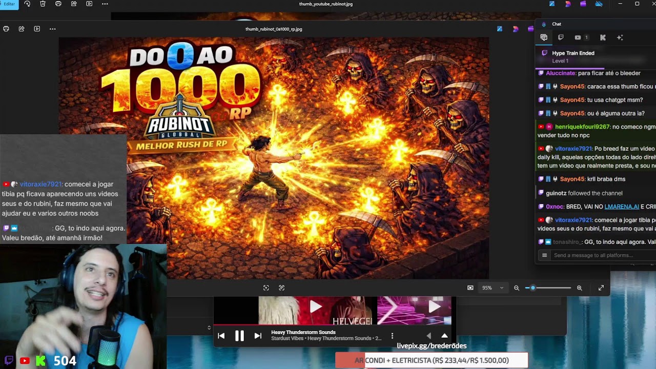 RUSH RP 400 + NOVO SERVIDOR RUBINOT HOJE! DIA DE FULL FARM!   !EXITLAG JOGUE SEM LAG !CAIXINHA