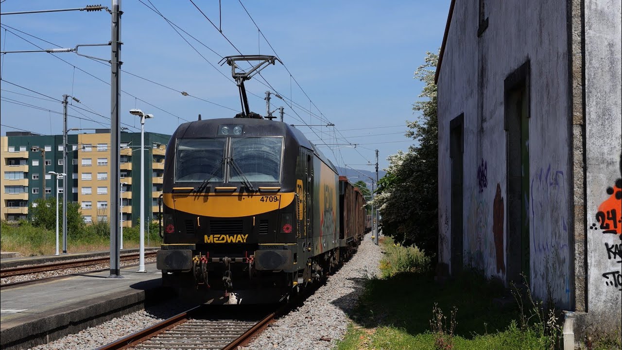 Medway comboio especial 95201 em Manobras na Estação de Barcelos