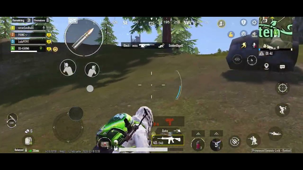 1Vs4 clutch in livik bgmi 