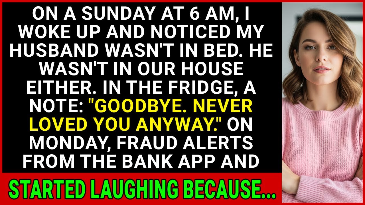 Hubby Left A Note, “Goodbye. Never Loved You Anyway” & Bank Fraud Alerts Popped Up On My Phone, But
