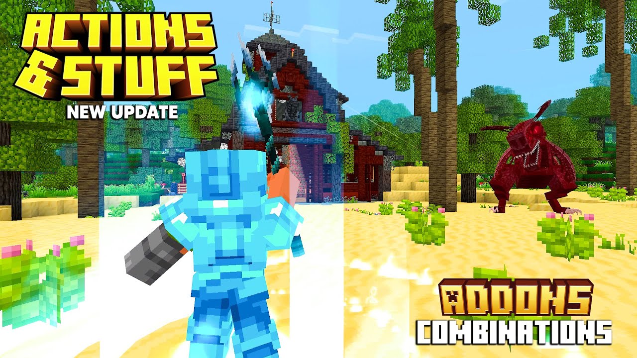 Лучшие комбинации ресурсов Actions & Stuff для Minecraft (Bedrock)