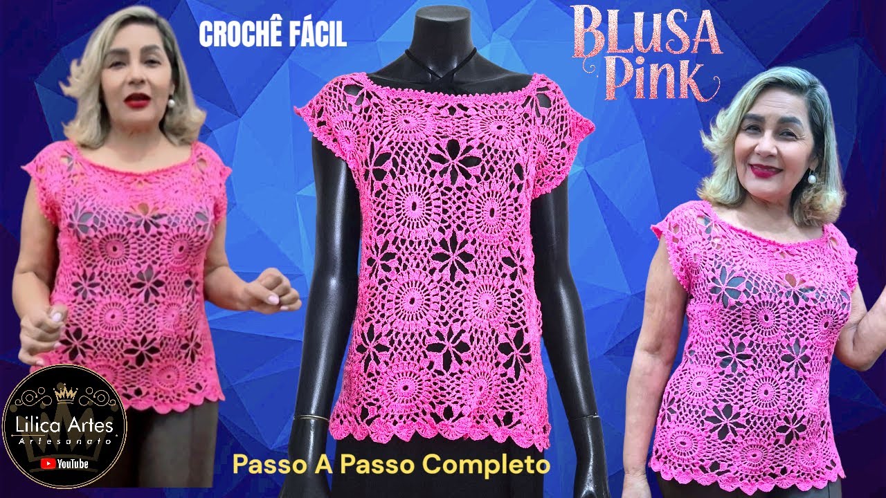 A Blusa de Crochê mais Linda que você verá hoje Passo a Passo Elegante, Moderna e Muito Fácil!