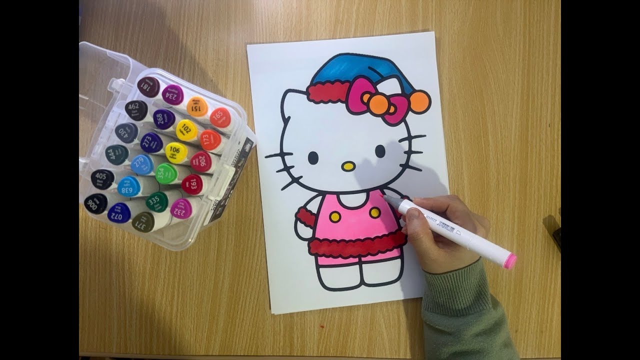 Simple Hello Kitty coloring | relaxing, no talking 🎀💝