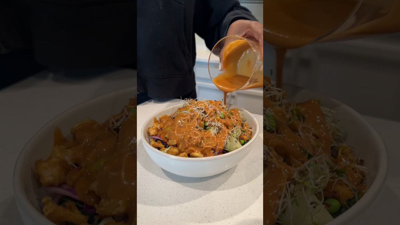 Spicy Peanut Sauce - check out my channel for more plant based recipes #veganrecipes #plantbased
