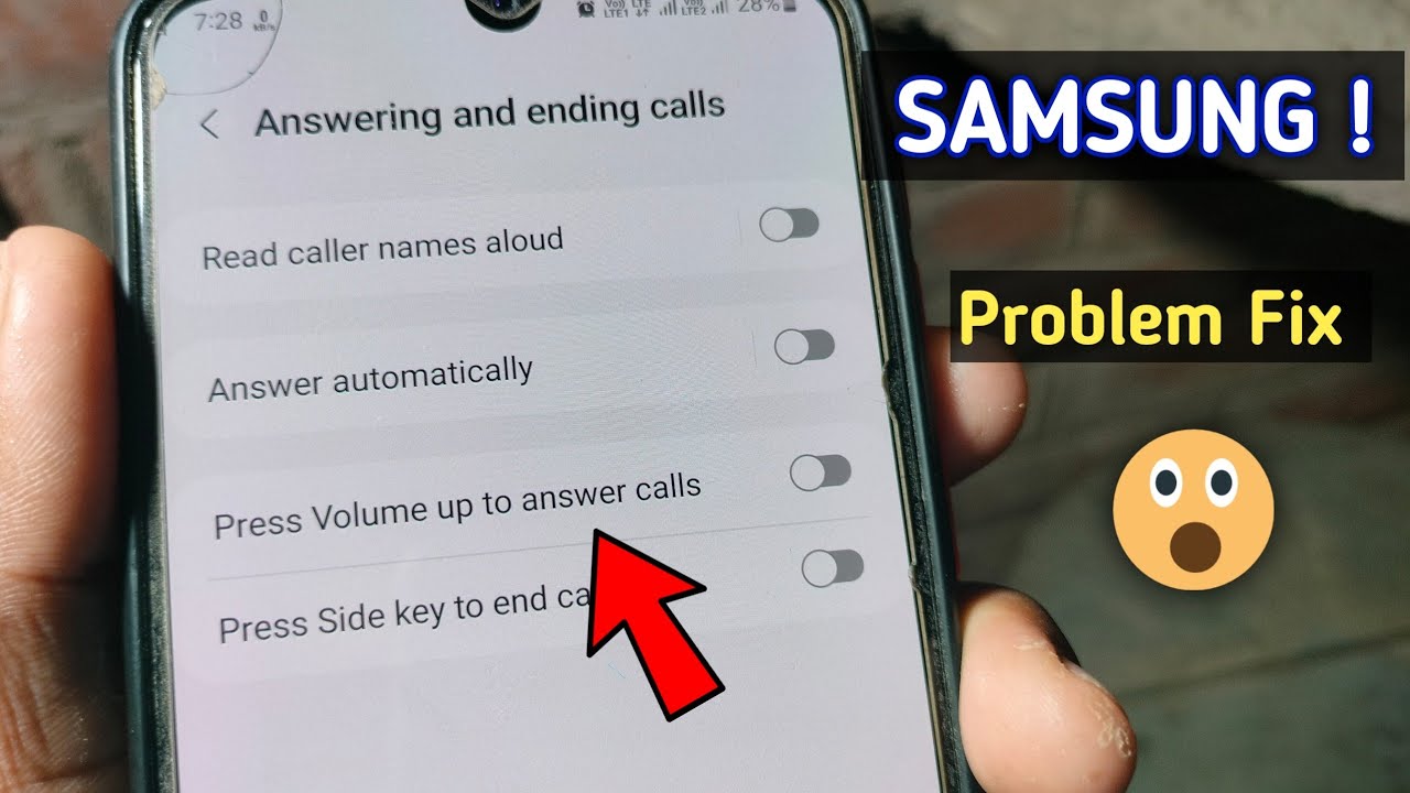 Samsung ! press volume up to answer call problem fix , volume up botton davane se call uth jata
