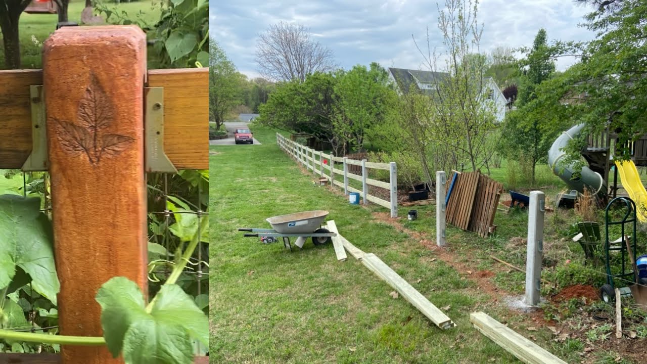 Making concrete fence posts