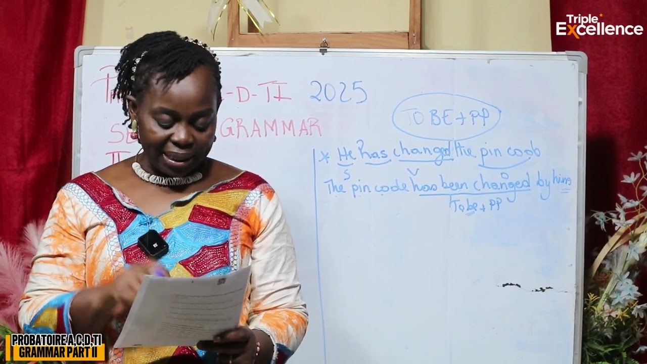 PROBATOIRE C,D,TI 2025: SECTION A, GRAMMAR