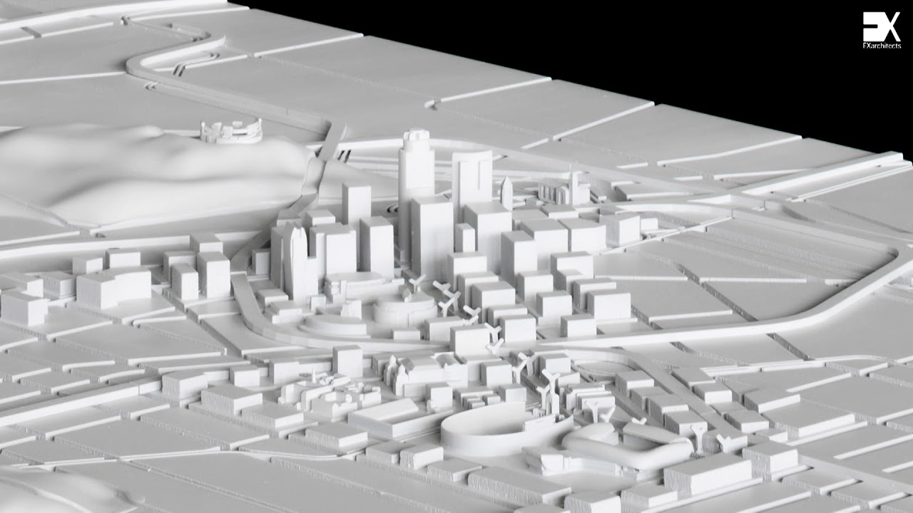 Imágenes de la maqueta Candidatura Olímpica Los Angeles 2028, by EXarchitects