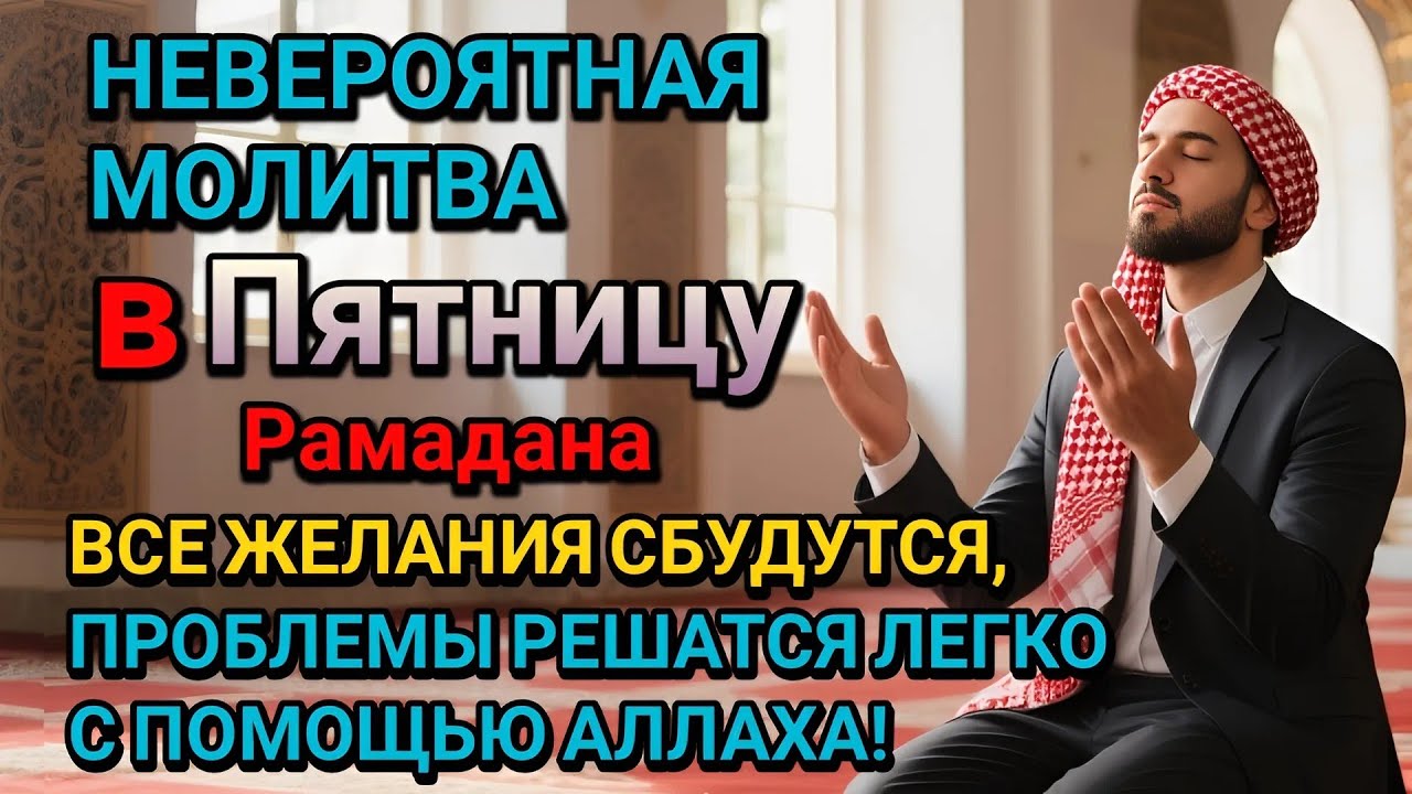 Невероятная молитва в Пятницу в месяце Рамадана! Все желания сбудутся, и проблемы исчезнут