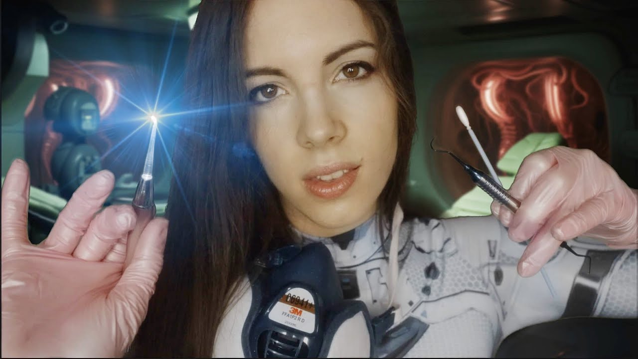 ASMR | Alien Ear Exam, Ear Cleaning & Measuring 👂