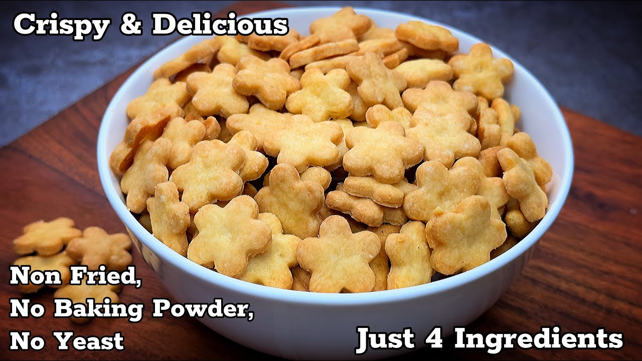 Homemade Cheese Crackers Recipe~Just 4-Ingredient | Delicious Cheese Biscuits !