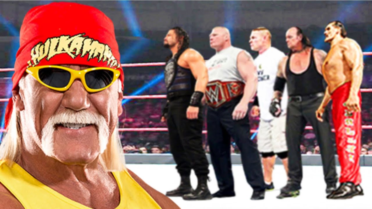 HULK HOGAN vs Roman Reigns, The Great Khali, Brock Lesnar, The Undertaker & John Cena
