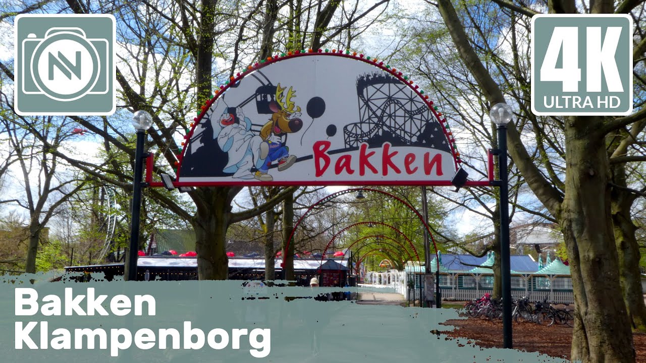4K Virtual Walk - Bakken, Klampenborg, Denmark - A walk in the worlds oldest amusement park 🎠