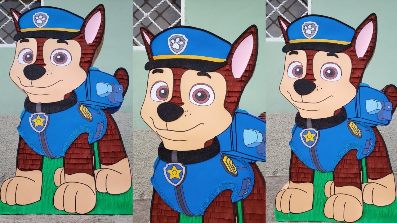 Piñata Chase Paw Patrol |  Creaciones Mágicas Sarahí
