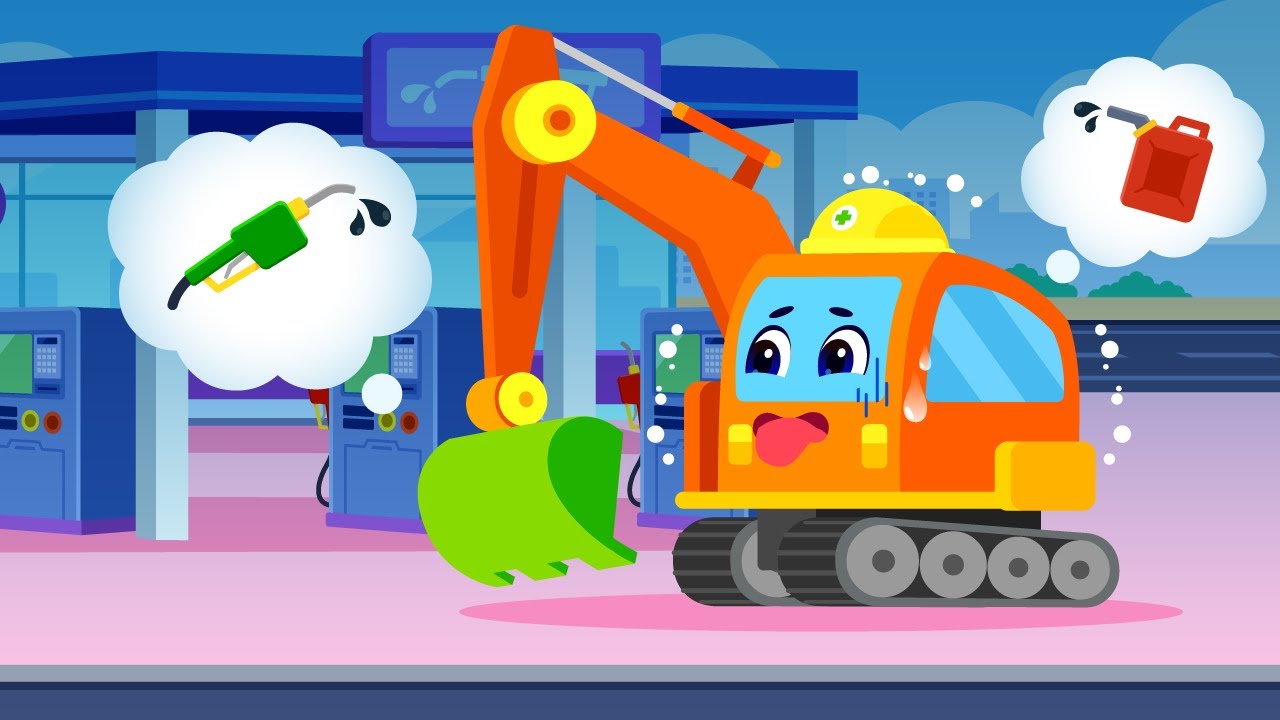 🚜Construction Vehicles' Lunch Time ⛽💧 | Nursery Rhymes | Sing Along | Kid's Songs | Lotty Friends