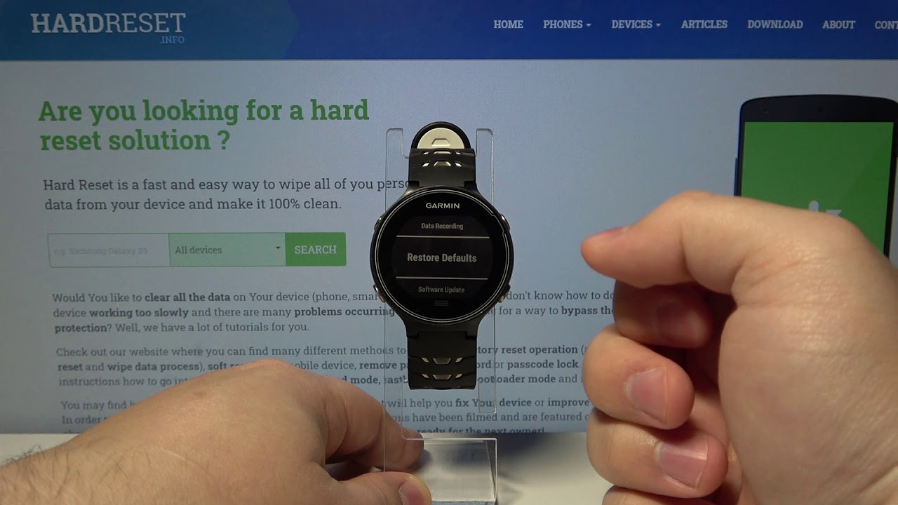 HARD RESET GARMIN Forerunner 630 – Restore Defaults / Wipe Data