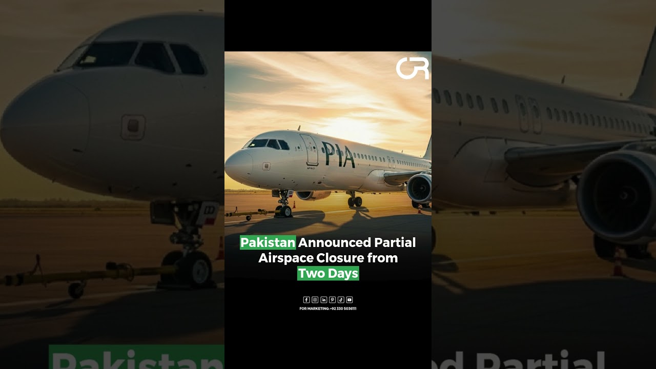 Pakistan Announces Partial Airspace Closure for Two Days | Flight Operations Affected Nationwide