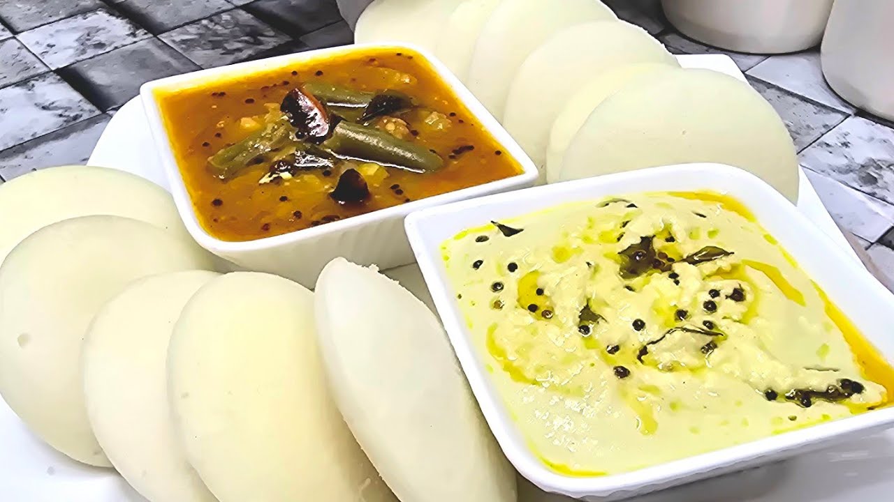 Idli Sambhar Recipe | South Indian Breakfast with Coconut Chutney | Healthy & Tasty Food Ghar Pe