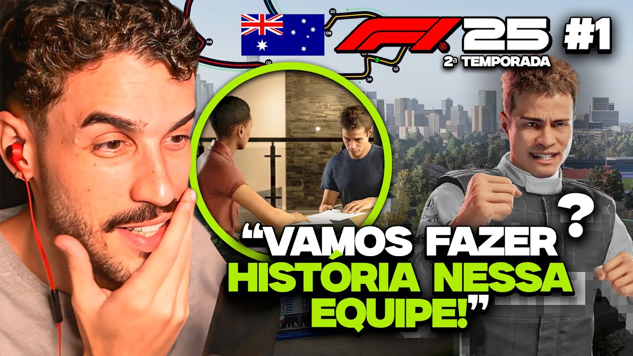 TEMOS UMA NOVA EQUIPE! VAMOS CORRER CONTRA AS LENDAS? | CARREIRA EM DUPLA F1 25 - T2 EP1