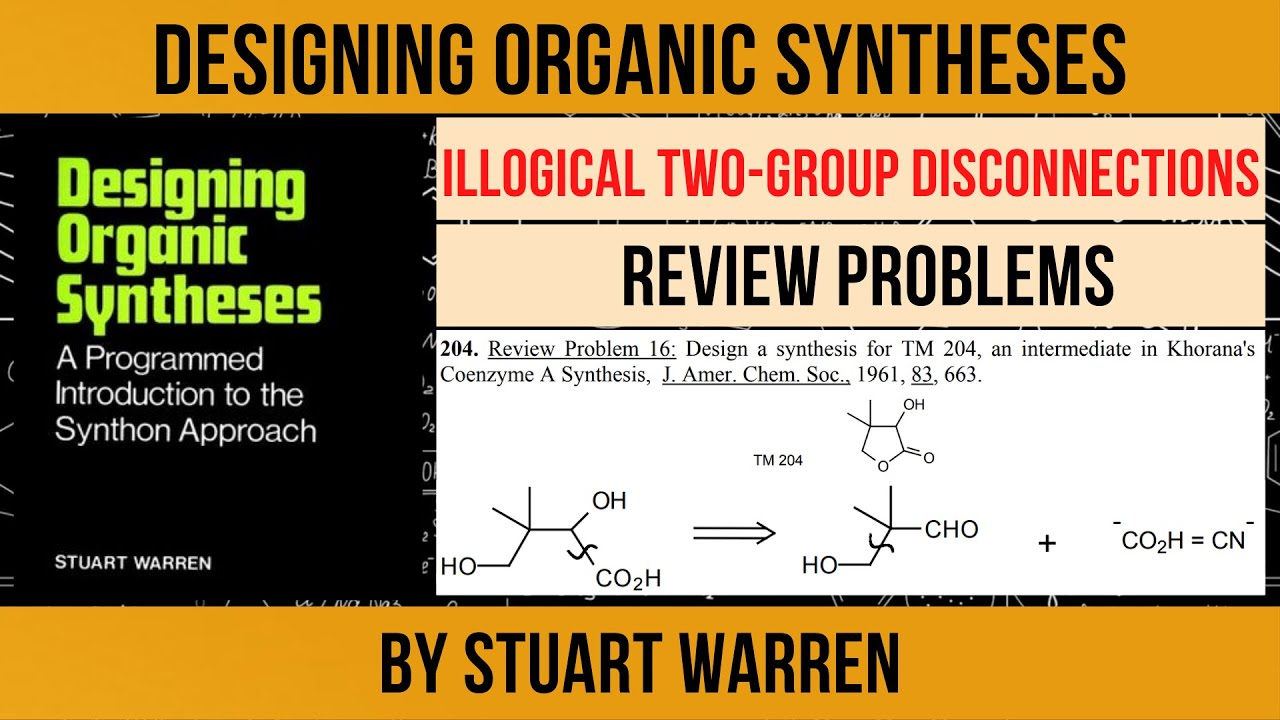 Review Problems of Illogical Two Group Disconnections | Designing Organic Syntheses by Stuart Warren