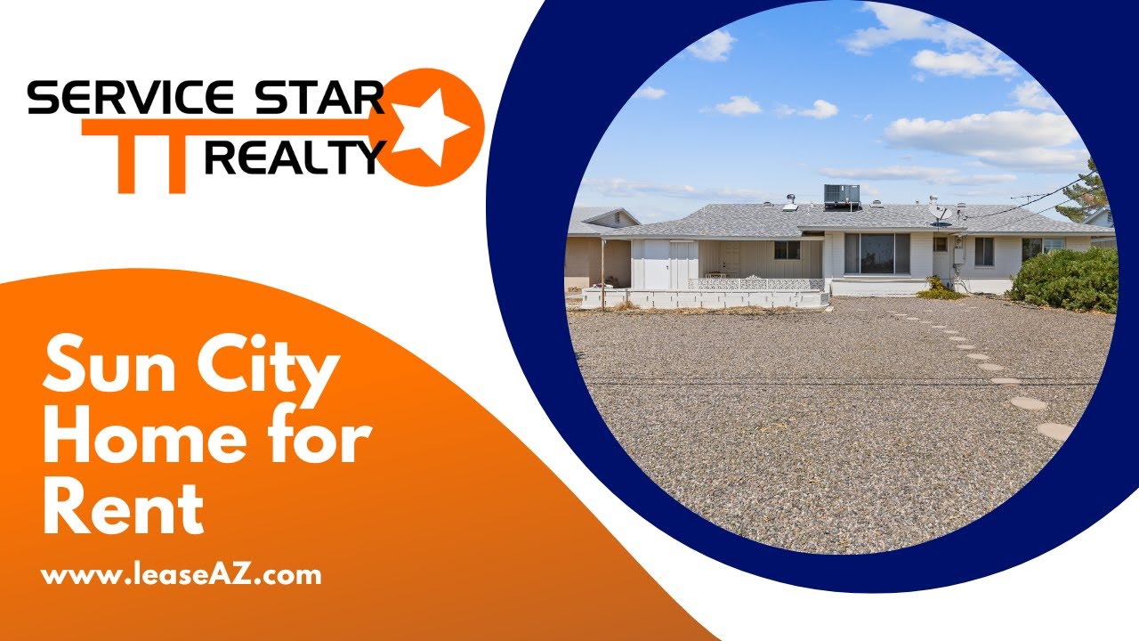 Sun City Homes for Rent 3BR/2BA by Sun City Property Management | Service Star Realty