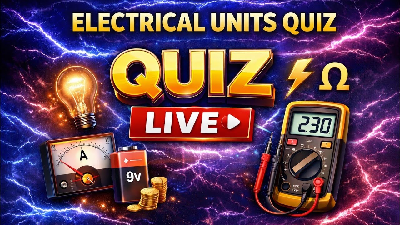 Electrical Units Quiz 🔴 LIVEComment मध्ये answer करा आणि तुमचं knowledge test करा. #wiringworld
