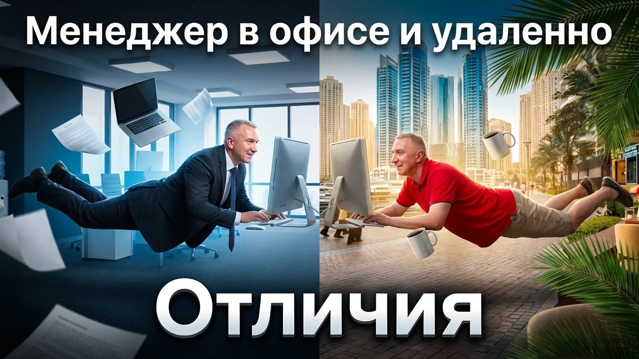 Менеджер в офисе и удаленно  Отличия
